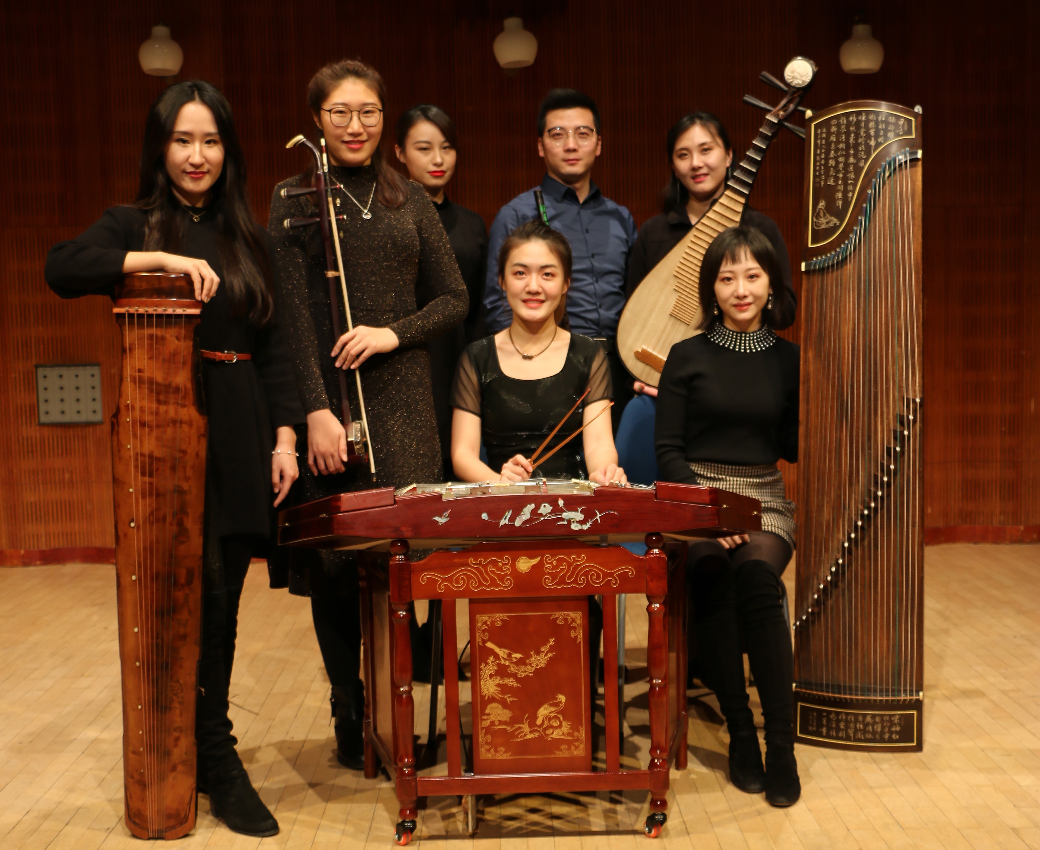 TALLJO® Pipa Guitare Chinoise/luth Instrument National Chinois Traditionnel Instrument à Cordes En Bois Massif Pipa